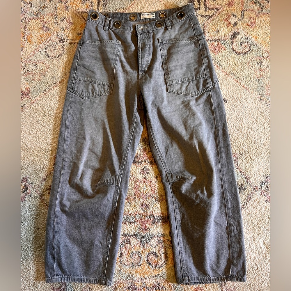 Free People Barrel Jeans